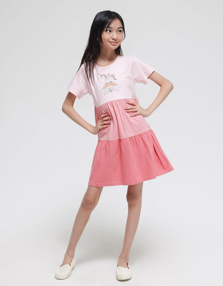 Aero Rainbow On Tone Midi Dress Anak Perempuan