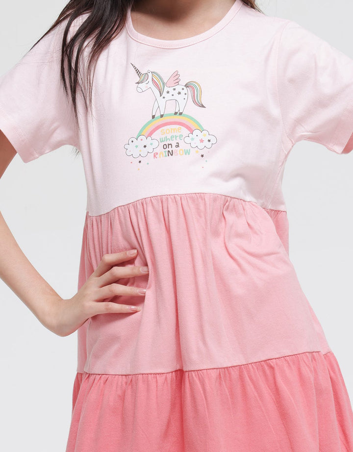 Aero Rainbow On Tone Midi Dress Anak Perempuan