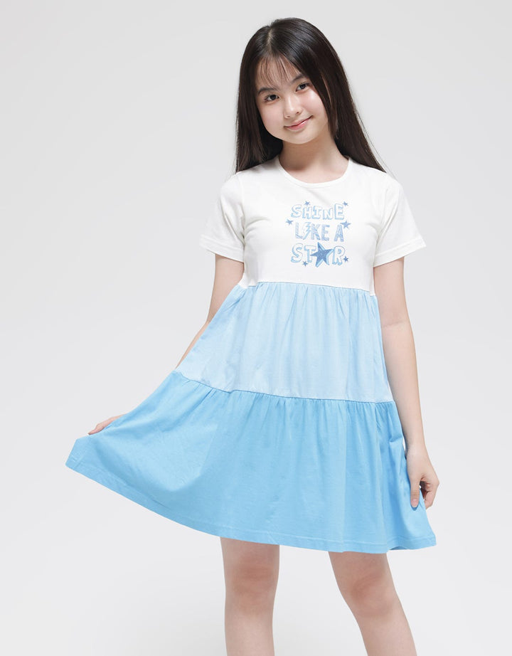 Aero Short Sleeve Midi Dress Daily Shine Like Stars