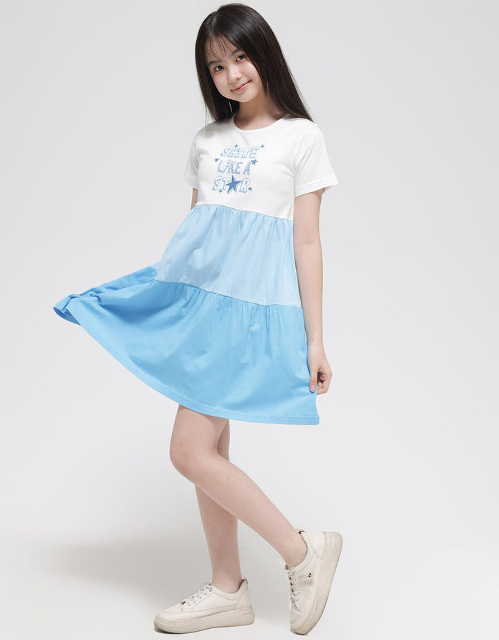 Aero Short Sleeve Midi Dress Daily Shine Like Stars