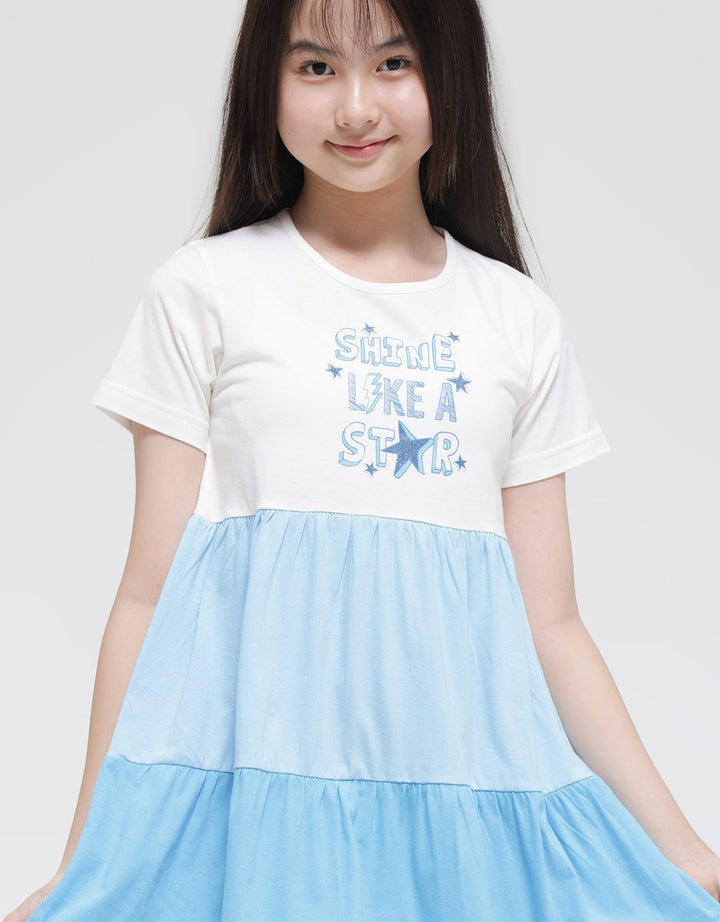 Aero Short Sleeve Midi Dress Daily Shine Like Stars