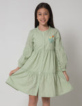 Aero Flower Bust Midi Dress Anak Perempuan