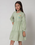 Aero Flower Bust Midi Dress Anak Perempuan