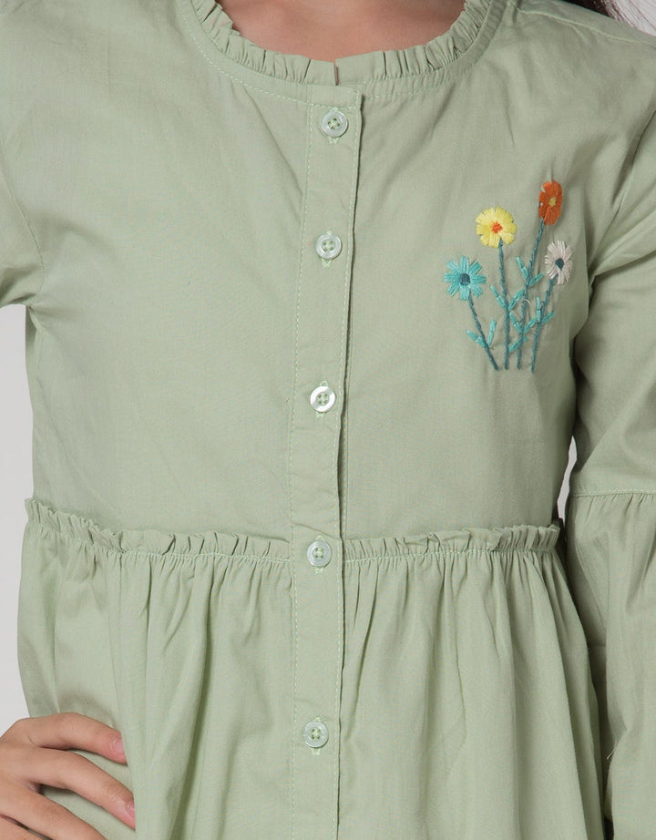 Aero Flower Bust Midi Dress Anak Perempuan