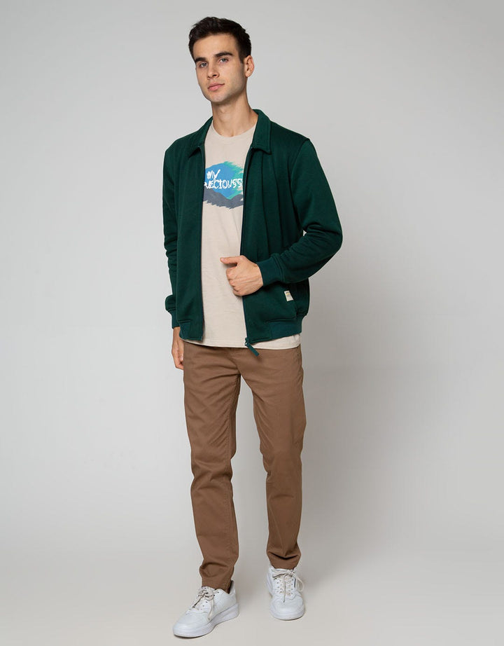 American Jeans Jacket Knit Zipper With Front Double Welt Pocket