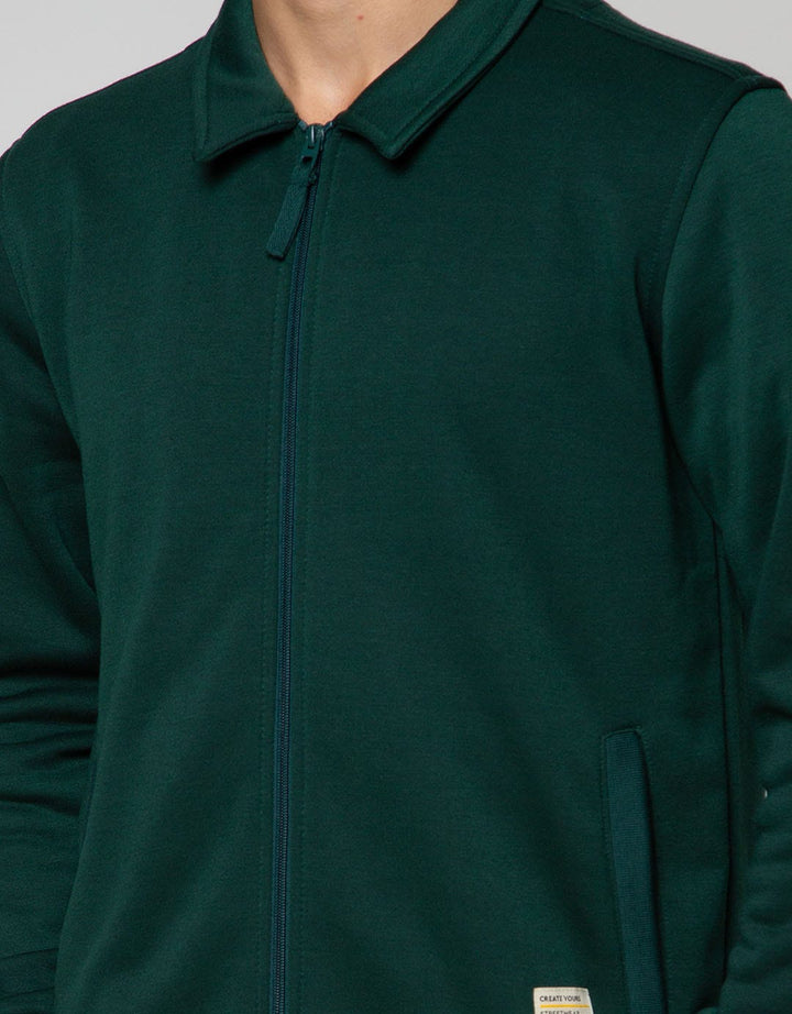 American Jeans Jacket Knit Zipper With Front Double Welt Pocket