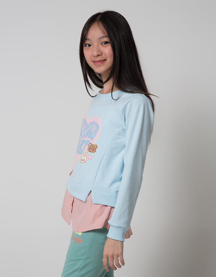 Nevada Long Sleeve T-Shirt Kombinasi Woven