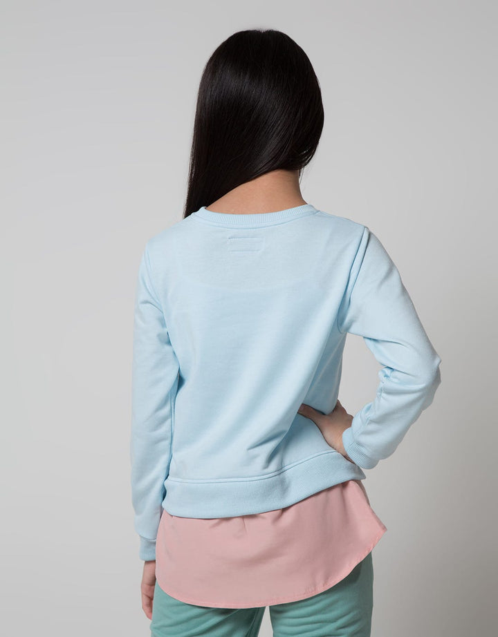 Nevada Long Sleeve T-Shirt Kombinasi Woven