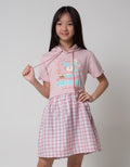 Nevada Short Sleeve Midi Dress Hoodie Puff Printed Sweeties