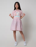 Nevada Short Sleeve Midi Dress Hoodie Puff Printed Sweeties