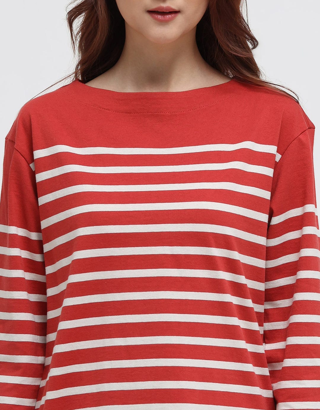 Suko 3/4 Oversized T-Shirt Striped Garis