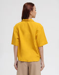 Suko Resort Shirt Rayon Linen Kerah Kemeja Lengan Pendek Wanita