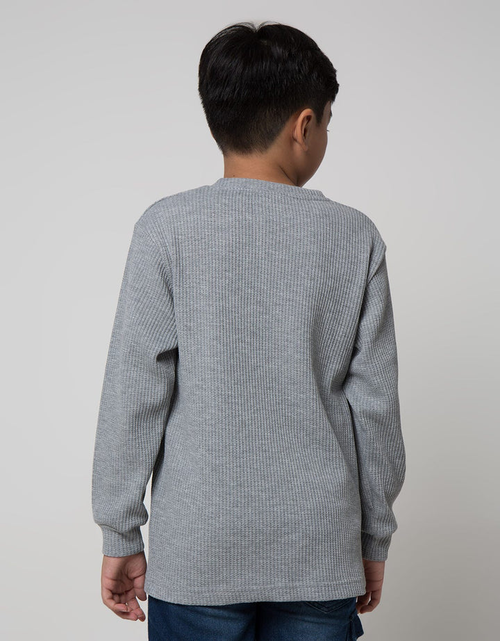 Nevada Waffle Solid Boys T-Shirt