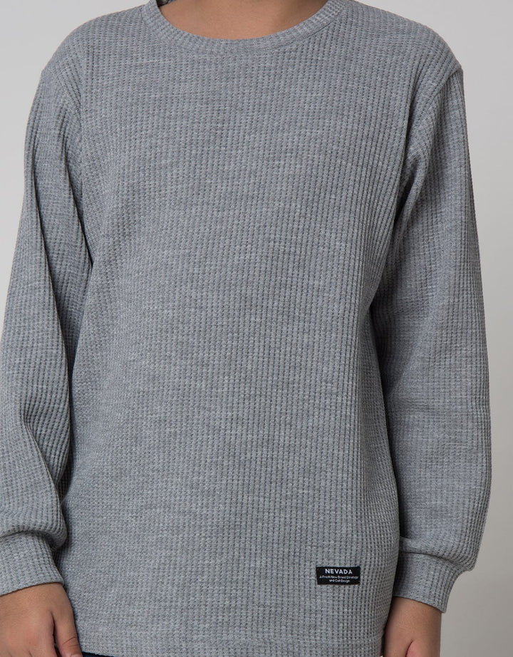 Nevada Waffle Solid Boys T-Shirt