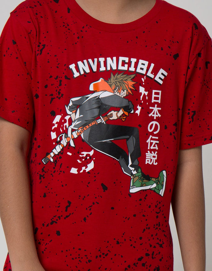 Nevada Short Sleeve T-Shirt Splash Anime Invicible