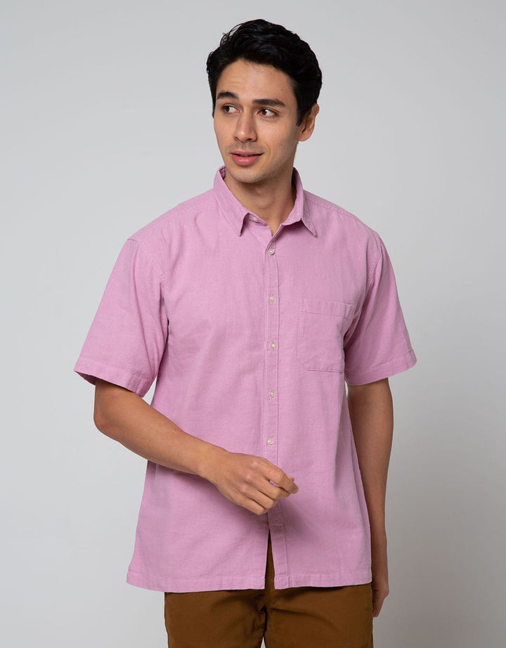 Scotch Kemeja Pendek Linen Polos