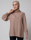 Annisa Long Sleeve Blouse Basic Shanghai Collar Check