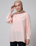 Annisa Long Sleeve Blouse Basic Shanghai Collar Check