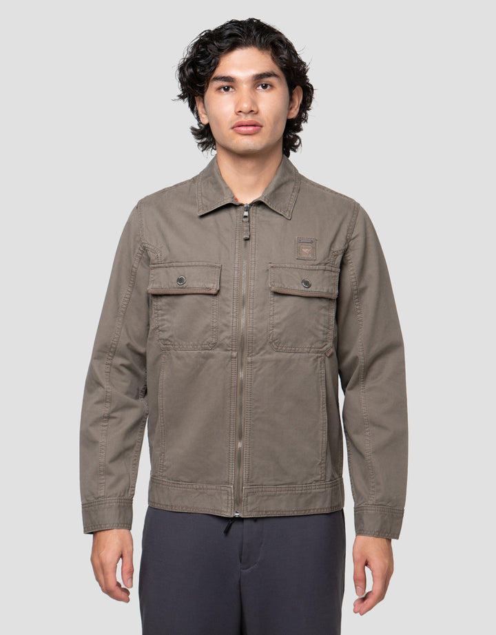 Cardinal Casual Zipper Jaket Pria