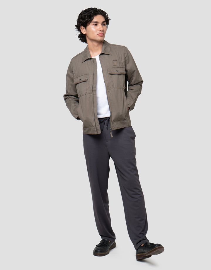 Cardinal Casual Zipper Jaket Pria