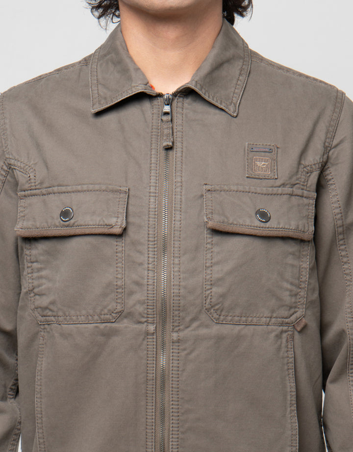 Cardinal Casual Zipper Jaket Pria