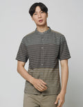 Cardinal Casual Kemeja Koko Lengan Pendek Stripe