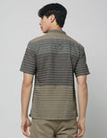 Cardinal Casual Kemeja Koko Lengan Pendek Stripe