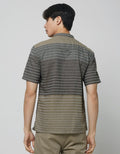 Cardinal Casual Kemeja Koko Lengan Pendek Stripe Plus Size