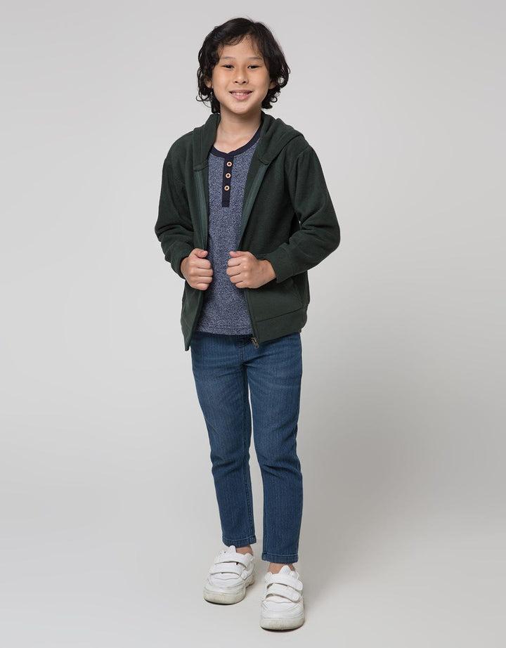Little M Fleece Dino Jaket Anak Laki-laki
