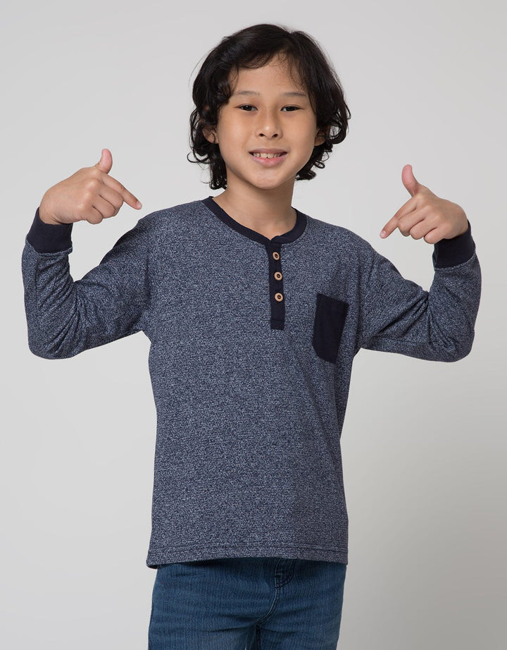 Little M Long Sleeve T-Shirt Henley Siro