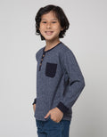 Little M Long Sleeve T-Shirt Henley Siro
