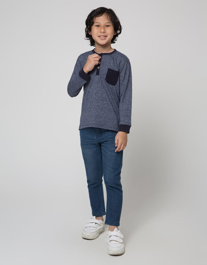 Little M Long Sleeve T-Shirt Henley Siro
