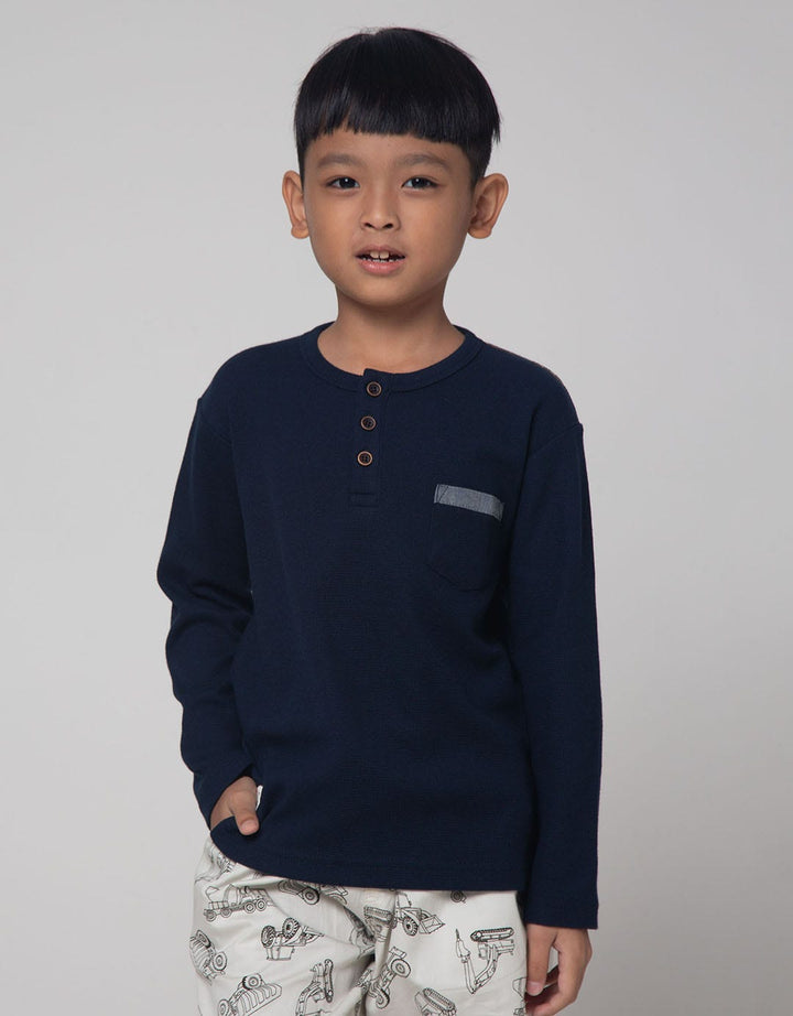 Little M Waffle Kaos Anak Laki-laki