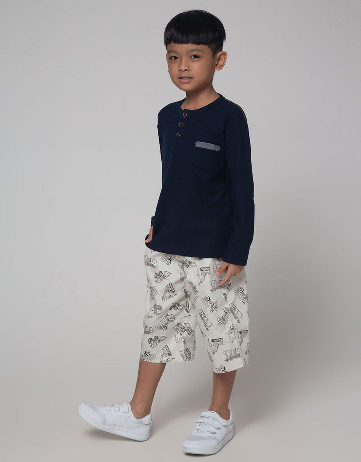 Little M Waffle Kaos Anak Laki-laki