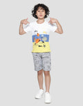 Little M Boys Short Sleeve T-Shirt Print Crab Flip Application