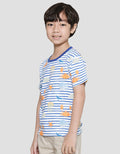 Little M Crab Stripe Kaos Anak Laki-laki