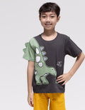 Little M Appli Dino Print Kaos Anak Laki-laki