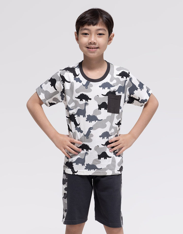 Little M Dino Army Kaos Anak Laki-laki