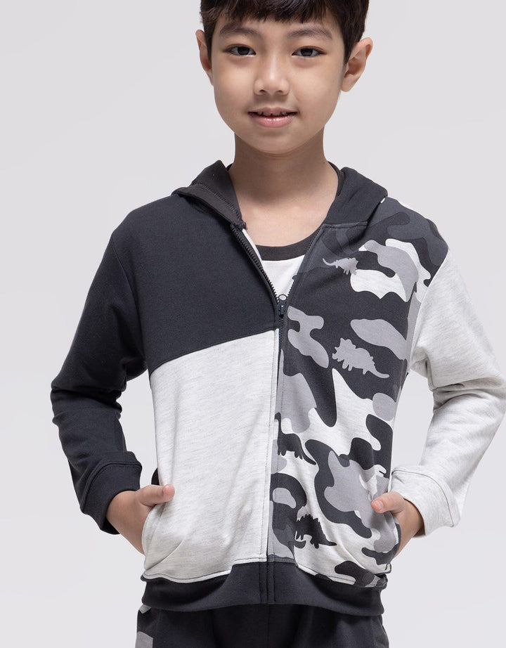 Little M Jacket Terry Cut N Sewn Army