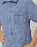 Cool Boy Regular Collar Short Sleeve Shirt