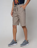 Details Short Pants Crop Zipper Texture Slub Drawstring