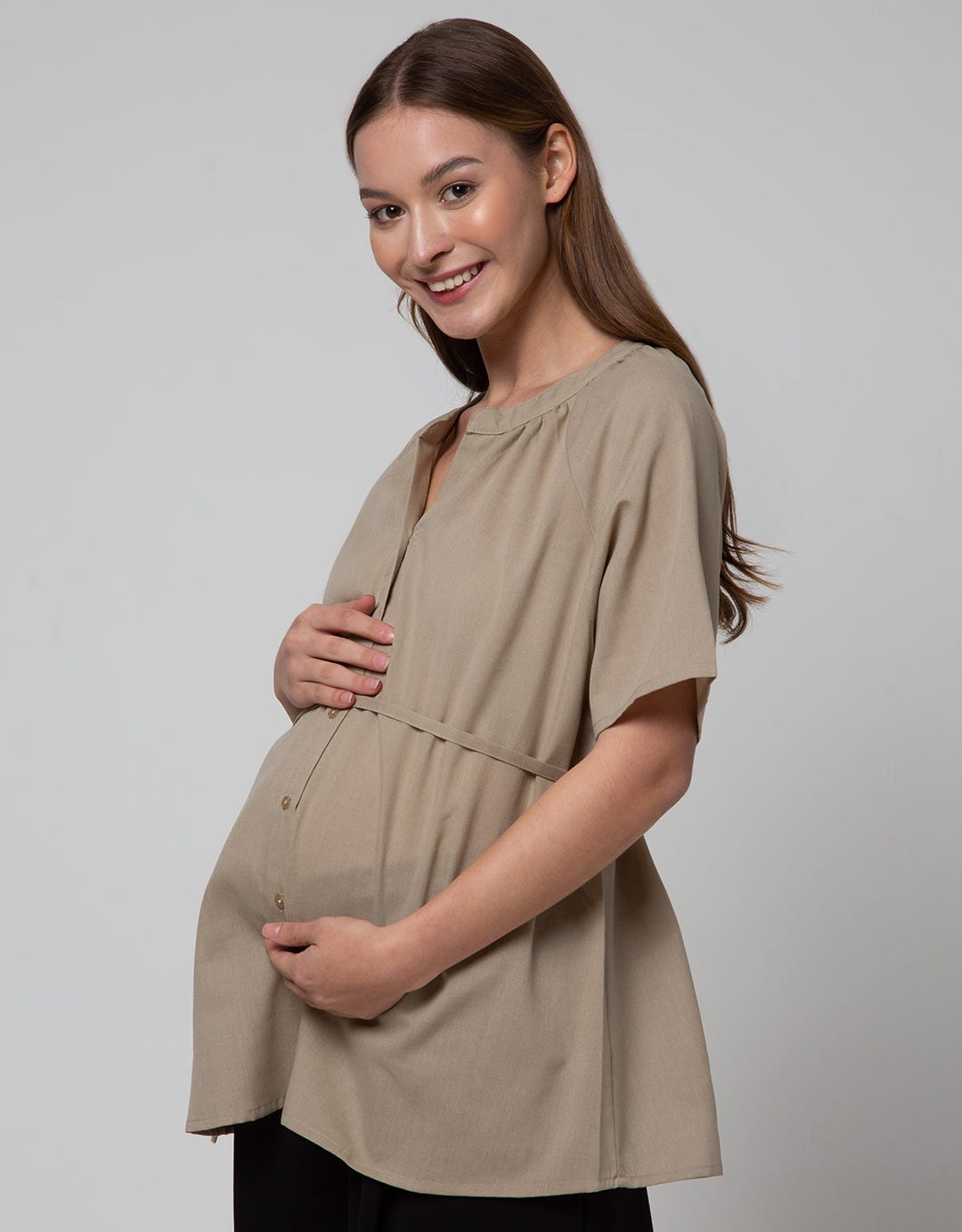 Connexion Mom Short Sleeve Blouse Raglan