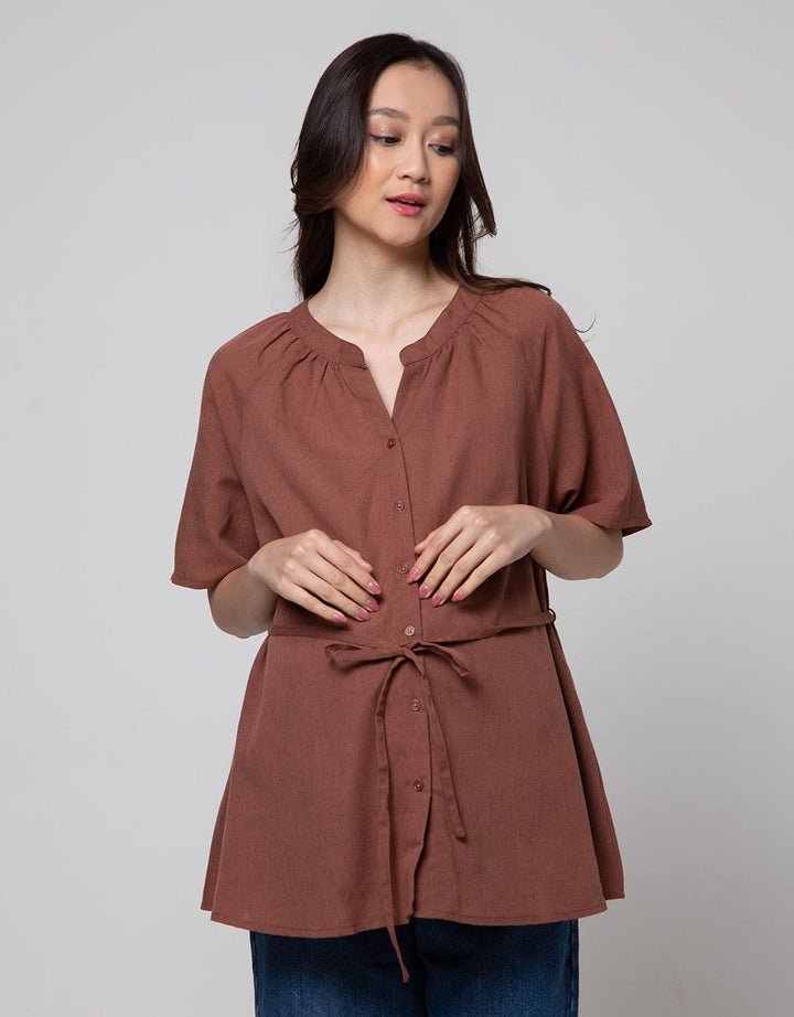 Connexion Mom Short Sleeve Blouse Raglan