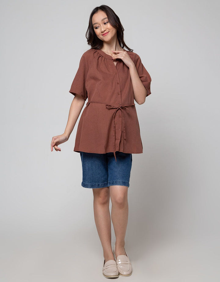 Connexion Mom Short Sleeve Blouse Raglan