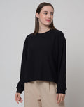 Nevada Waffle Texture Sweater Wanita