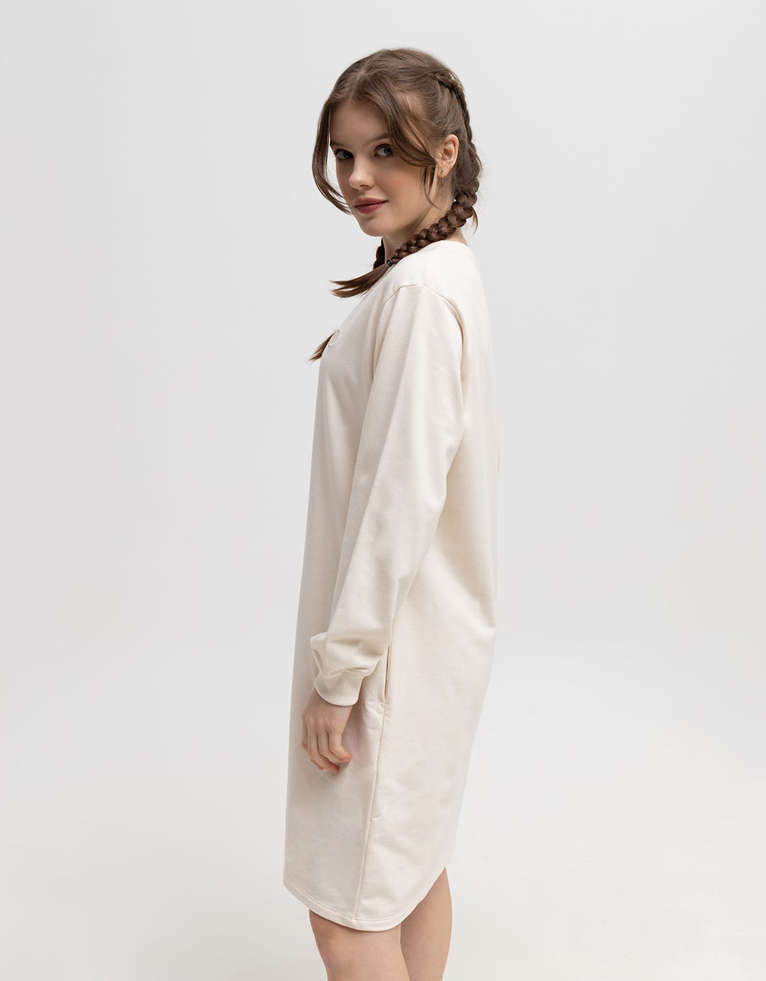 Nevada Long Sleeve Midi Dress Basic Logo