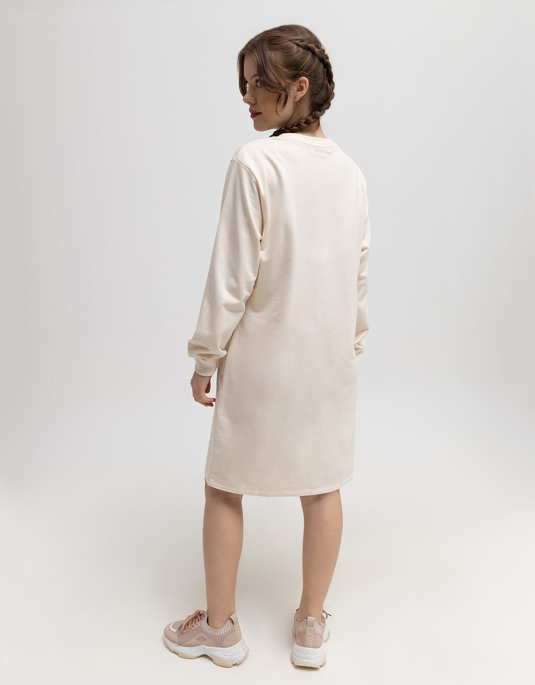 Nevada Long Sleeve Midi Dress Basic Logo