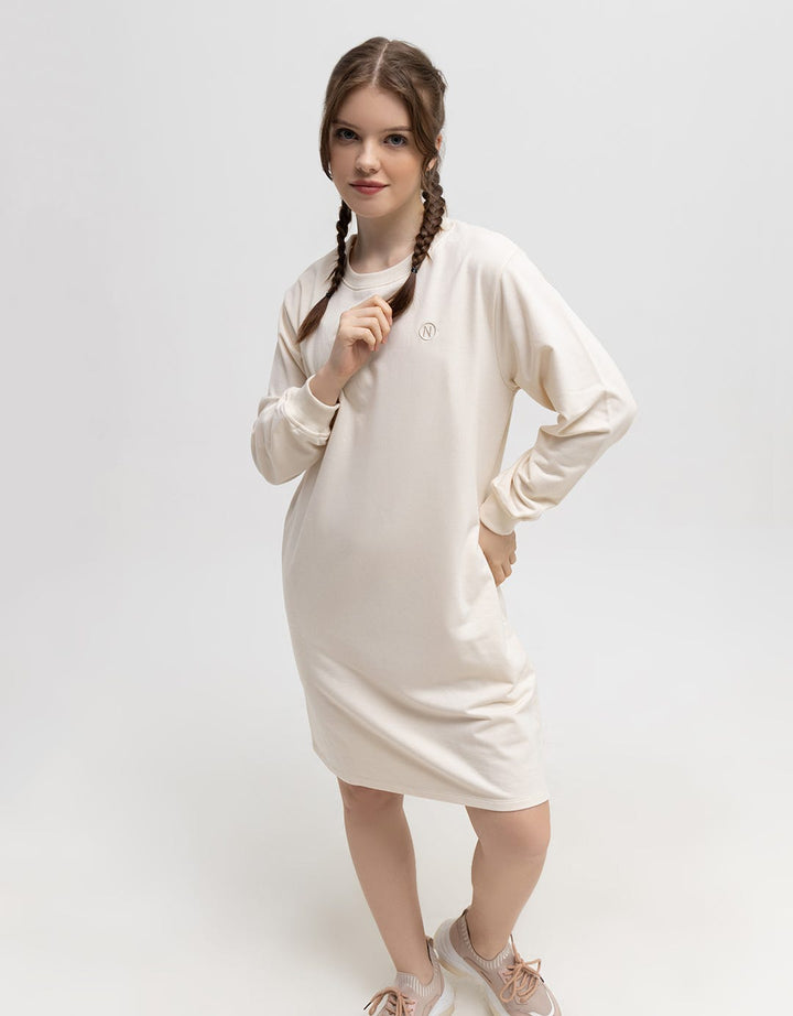 Nevada Long Sleeve Midi Dress Basic Logo