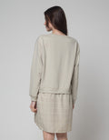 Nevada Long Sleeve Checked Midi Dress