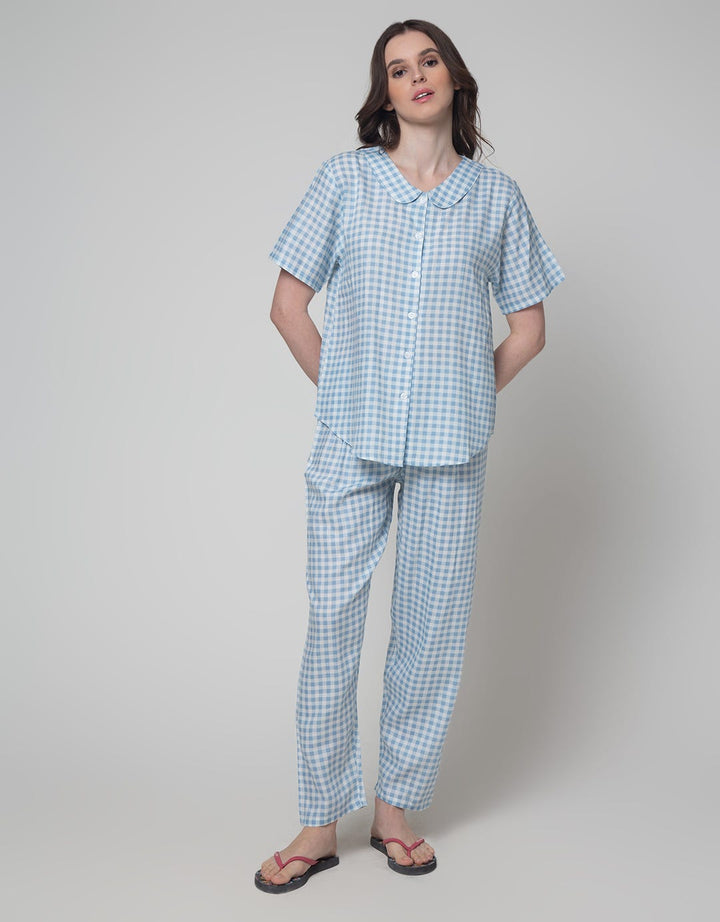 Nevada Short Sleeve Pyjama Pants Pretty Check